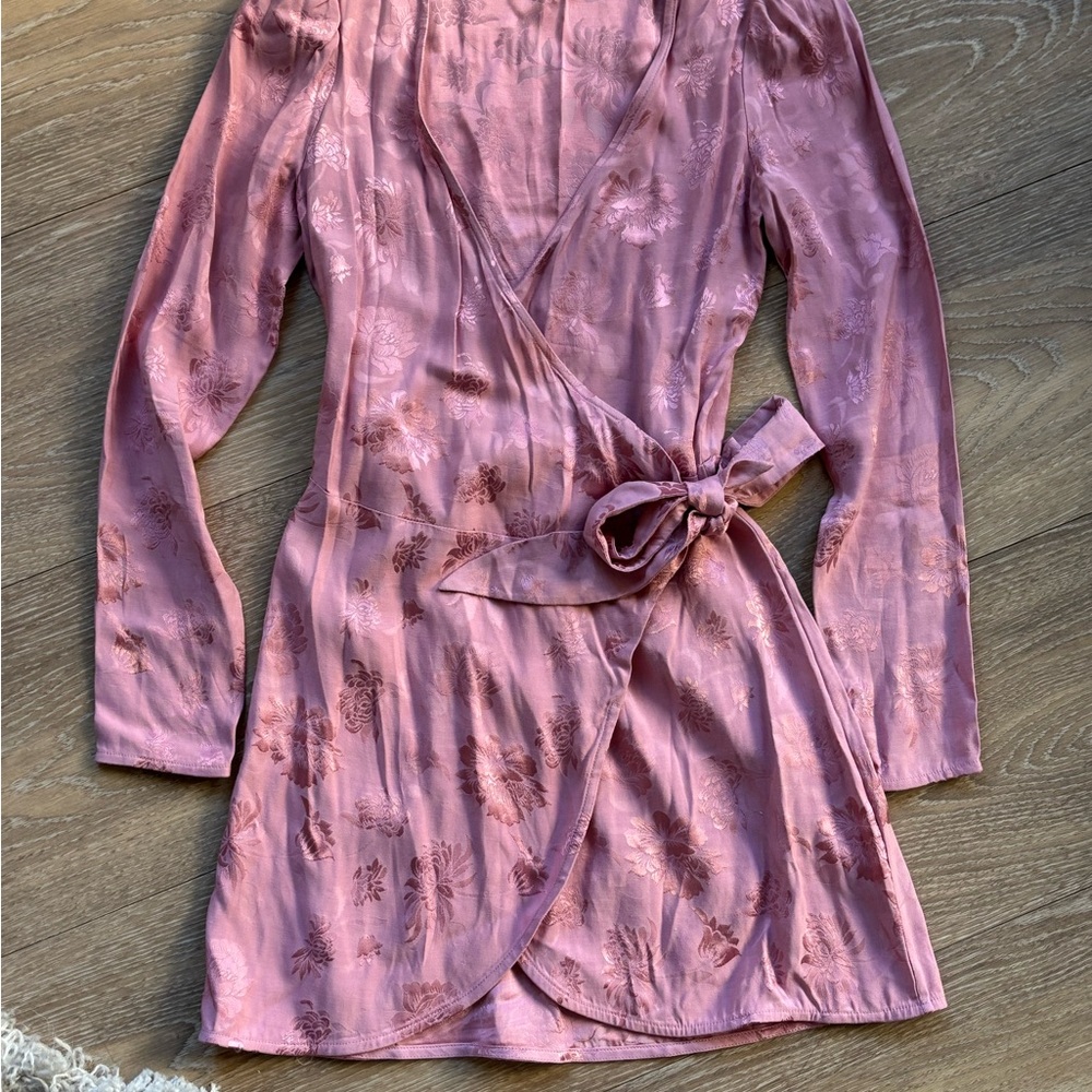 Wilfred- Pink Floral Wrap Dress